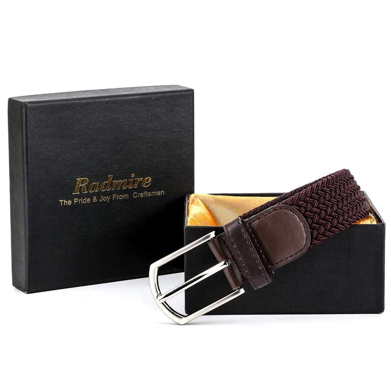 Radmire Braided Canvas Woven Elastic Stretch Belts for Men/Women/Junior with Multicolored - Image 2
